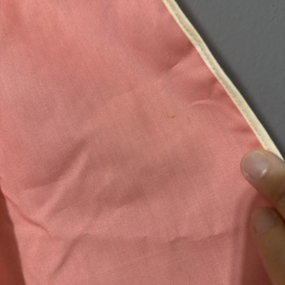 Vintage Handmade Half Apron Pink Tulip Hem Baking Cook Retro‎ 50s Pinup Tie MCM